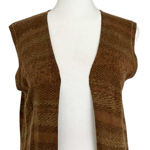 Double D Ranch Embroidered Native American Chief Western Cardigan Vest Duster S - Picture 5 of 15